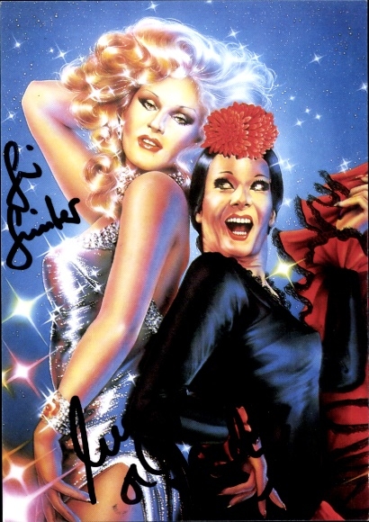 Ak Travestieduo Mary & Gordy, Portrait, Autogramm