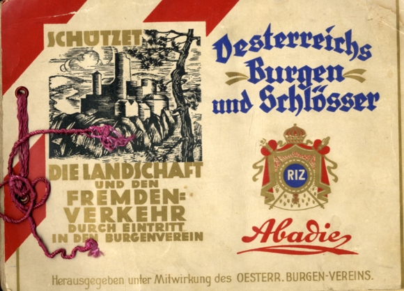 Österreichs Burgen und Schlösser I Sammelbilderalbum Abadie Zigarettenpapier, Zigarettenhülsenfabrik