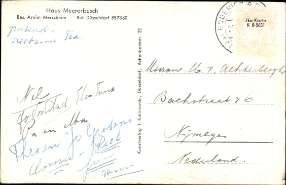 Postcard Büderich Meerbusch on the Lower Rhine, Meerbusch house