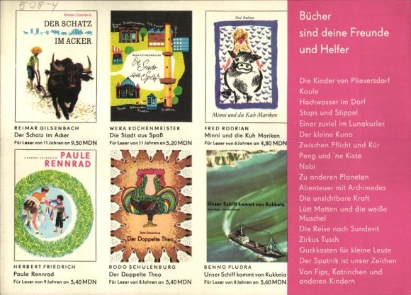 Timetable DDR The children&#39;s book publisher Berlin, books are your friends around 1970