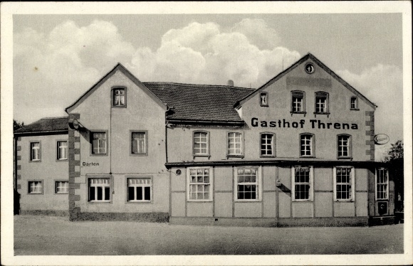 Ak Threna Belgershain in Saksen, Gasthof Threna, Willy Thrum