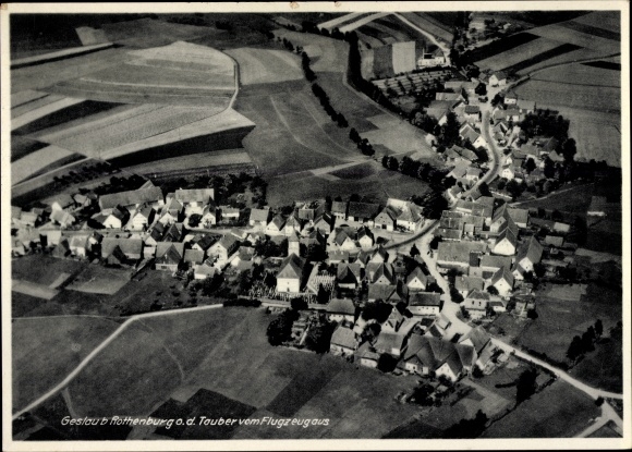 Ak Geslau in Mittelfranken, Blick auf den Ort, Fliegeraufnahme