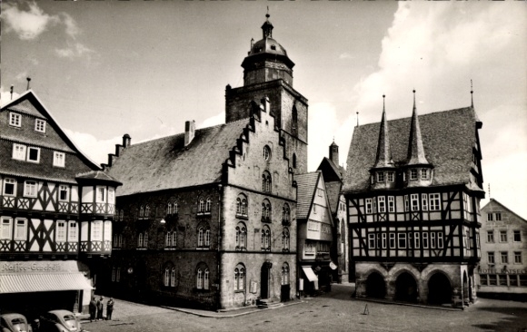 Ak Alsfeld in Hessen, marktplein