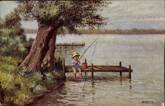Artist PCs Frank, Elly, The Little Sportsman, Boy Fishing