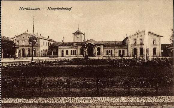 Ak Nordhausen am Harz, Hauptbahnhof