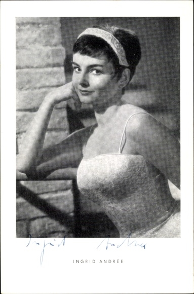 Ak Schauspielerin Ingrid Andree, Portrait, Autogramm