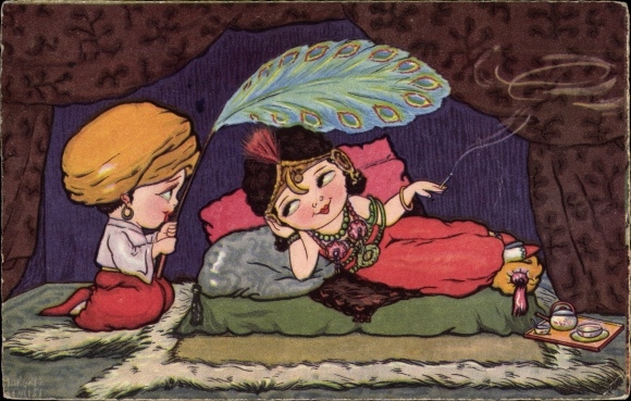 Artist PC Boriss, M., Young girl as a princess from the Middle East, Amag 0301