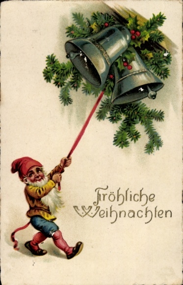 Chromo-Litho Christmas, dwarf, bells