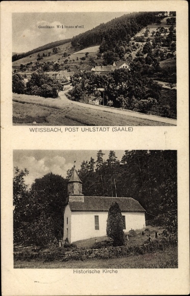 PC Weißbach Uhlstädt Kirchhasel, inn Weidmannsheil, church