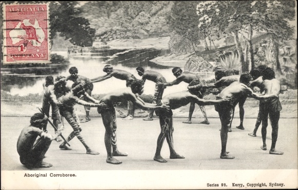 Postcard Australia, Aboriginal Corroboree