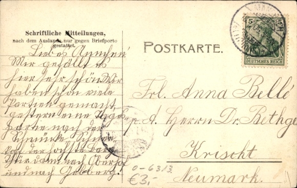 Postcard Manebach Ilmenau in Thuringia, general view