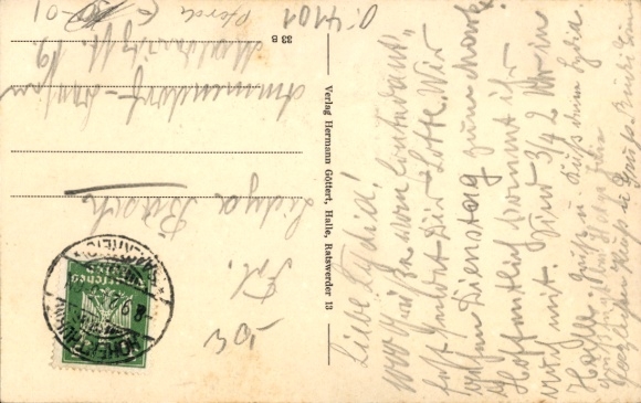 Postcard Zwebendorf Hohenthurm Landsberg im Saalekreis, Inn, Stud Farm, Kreutz State Stud