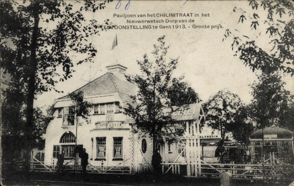 PC Gand Gent East Flanders, World Exhibition 1913, Paviljoen Chilinitraat in het Nieuwerwetsch Dorp