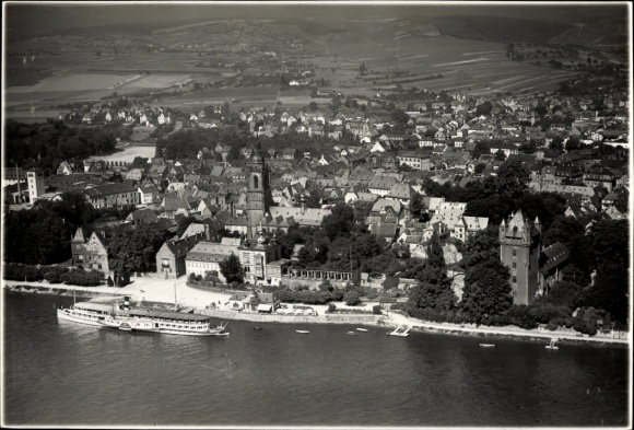 Photo Eltville am Rhein Hesse, aerial photograph of the city, salon steamer