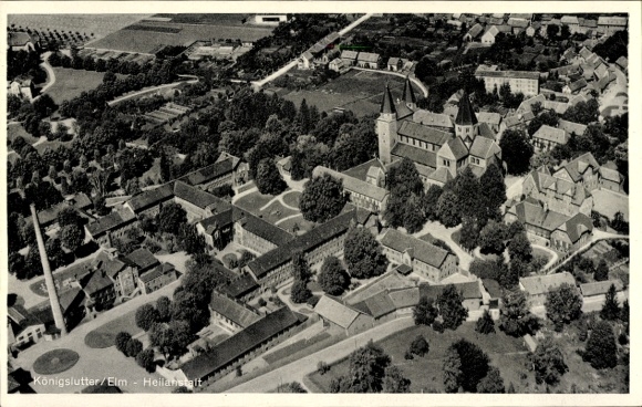 Ak Königslutter am Elm, luchtfoto, sanatorium