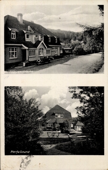 Postcard Herfagrund Herfa Heringen an der Werra, Gasthaus Herfa Grund