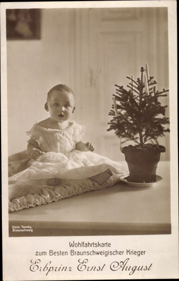 PC Hereditary Prince Ernst August von Braunschweig, children&#39;s portrait, welfare card, photo. Dora Tarnke