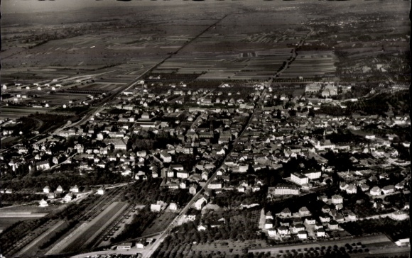 Postcard Bühl in Baden Black Forest, aerial photograph