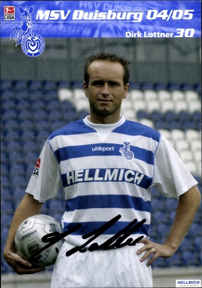 Autogrammkarte Fußballer Dirk Lottner, MSV Duisburg, Autogramm