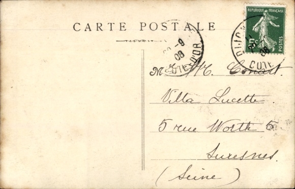 Letters Postcard Male first name Max, women, children, swan
