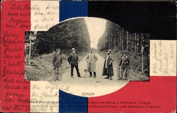Postcard Le Donon Hohe Donne Alsace Bas Rhin, German-French border