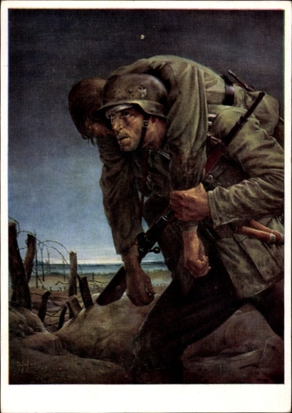 Artist Postcard Tschech, Will, Comrades, HDK 143, Wehrmacht