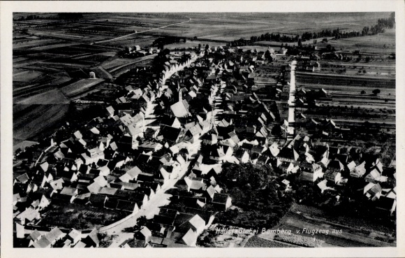 Ak Hallstadt in Oberfranken, Fliegeraufnahme