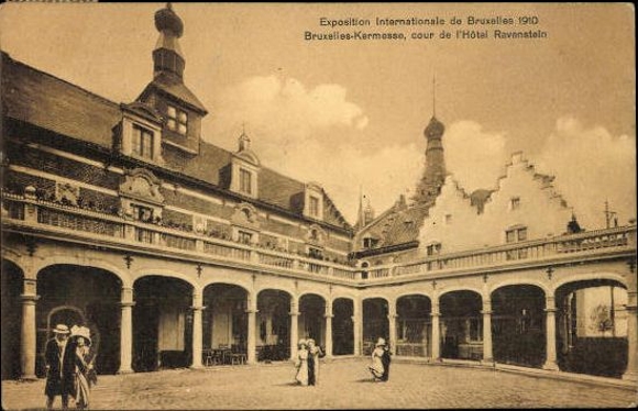 Set von 83 Ansichtskarten, Brüssel Weltausstellung 1910
