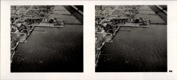 Stereo spatial image photo flying and winning No. 94, port of Salonika