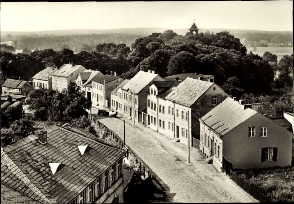 Postcard Biesenthal in Barnim, Schlossberg, street section