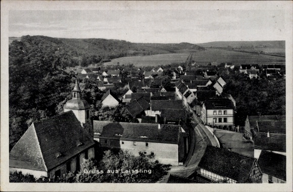 Ak Leißling Weißenfels in Sachsen Anhalt, Panorama
