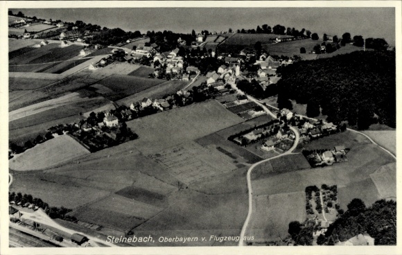 Postcard Steinebach Walchstadt Wörthsee in Upper Bavaria, aerial photograph