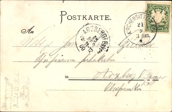 Artist Chromo-Litho Hohenstein Bönnigheim in Württemberg, Inn zur Felsenburg