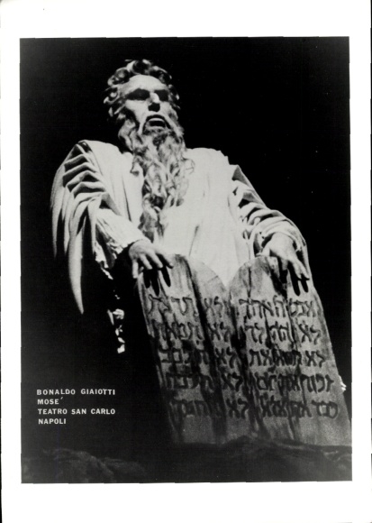 Postcard Actor Ronaldo Giaiotti, Role Mose, Teatro San Carlo Napoli