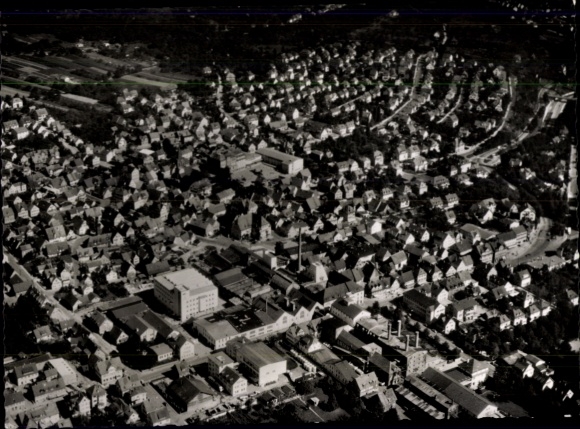 Postcard Vaihingen Stuttgart am Neckar, aerial photograph