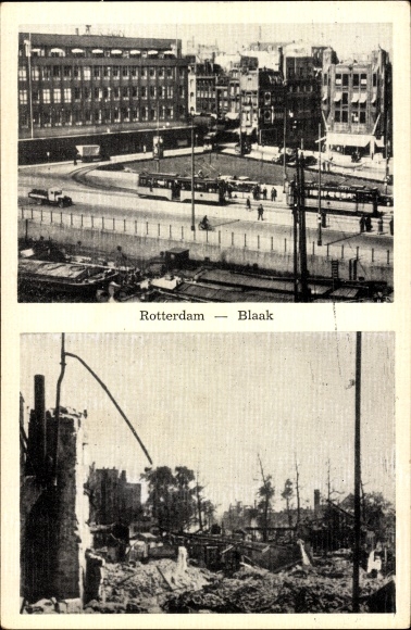 PC Rotterdam South Holland Netherlands, Blaak, ruins, destruction during World War II
