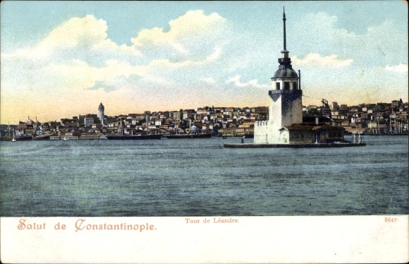 Postcard Constantinople Istanbul Türkiye, Maiden's Tower