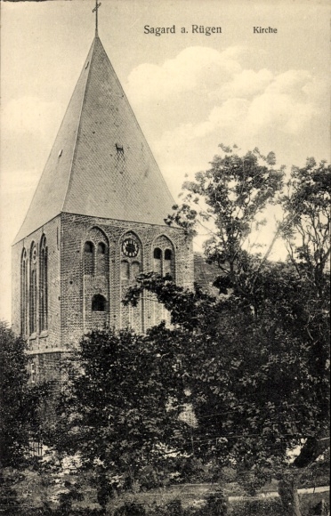 Postcard Sagard on Rügen, Church