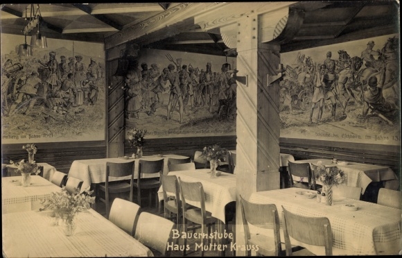 Postcard Schwalbach an der Saar, Bauernstube Haus Mutter Krauss