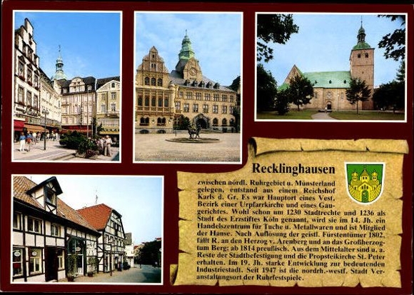 10 alte Ak Recklinghausen in Westfalen, diverse Ansichten