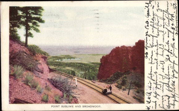 Postcard Railroad USA, Colorado Springs & Cripple Creek Short Line, Point Sublime, Broadmoor