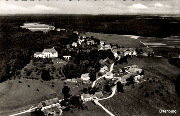 Postcard Eisenburg Memmingen in Swabia, aerial photograph