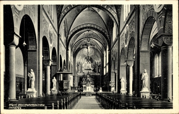 Ak Werl in Westfalen, bedevaartskerk, kerkinterieur
