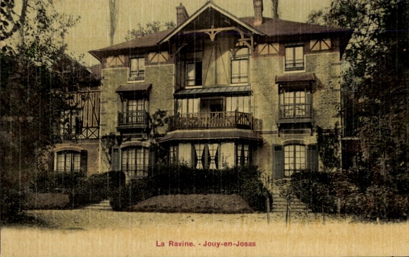 Postcard Jouy en Josas Yvelines, La Ravine, half-timbered house