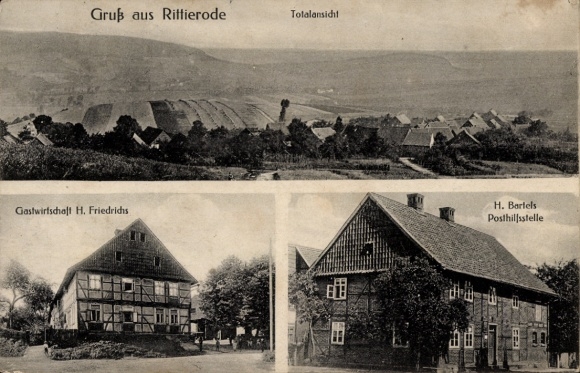 Ak Rittierode Einbeck in Niedersachsen, Gruß aus  Totalansicht, Gastwirtschaft H. Friedrichs, H. 