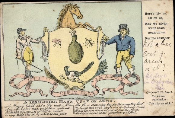 Coat of Arms Postcard A Yorkshire Mans Coat of Arms