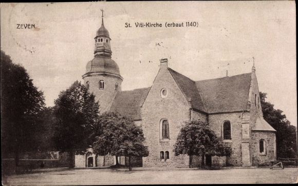 Postcard Zeven in Lower Saxony, St. Viti Church