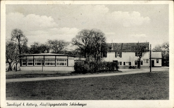 Postcard Isenbügel Heiligenhaus in the Ruhr area, excursion restaurant Schönberger
