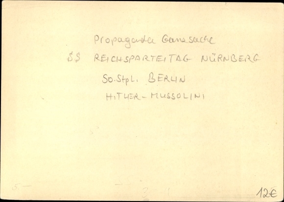 Postal stationery PC Reichsparteitag Nuremberg, standard bearer, NSDAP