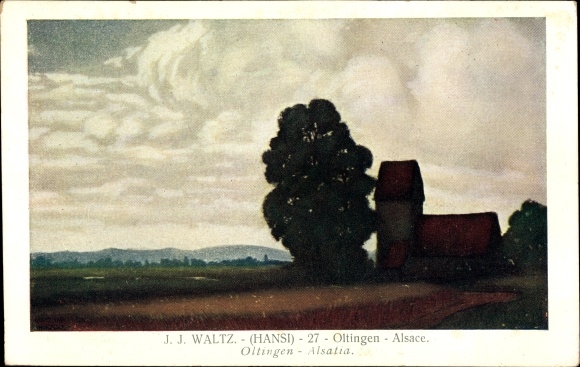 Artist PC Hansi, Jean Jacques Waltz, Oltingen, Alsace, church